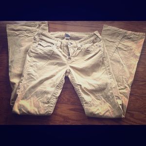 True Religion Beige Corduroy Pants